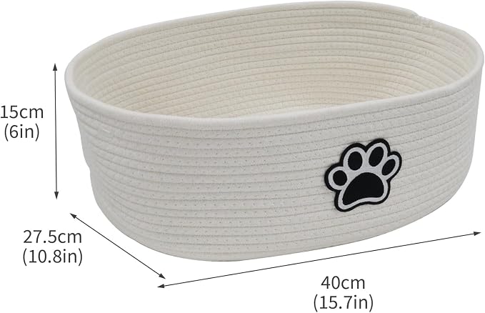 Dog Toy Box Woven Basket, Dog Toys Basket, Dogs Organization and Storage - Image 7