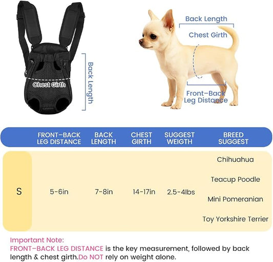 Mosago Dog Backpack Carrier, Adjustable Pet Front Carriers, Legs Out Carrying - Image 2