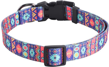 QQPETS Adjustable Soft Dog Collar: Print Flower Pink Multicolor Cute Patterns - Image 6