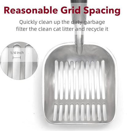 Cat Litter Scoop, Kitty Metal Scooper, Aluminum Alloy Sifter, Kitten Pooper - Image 5