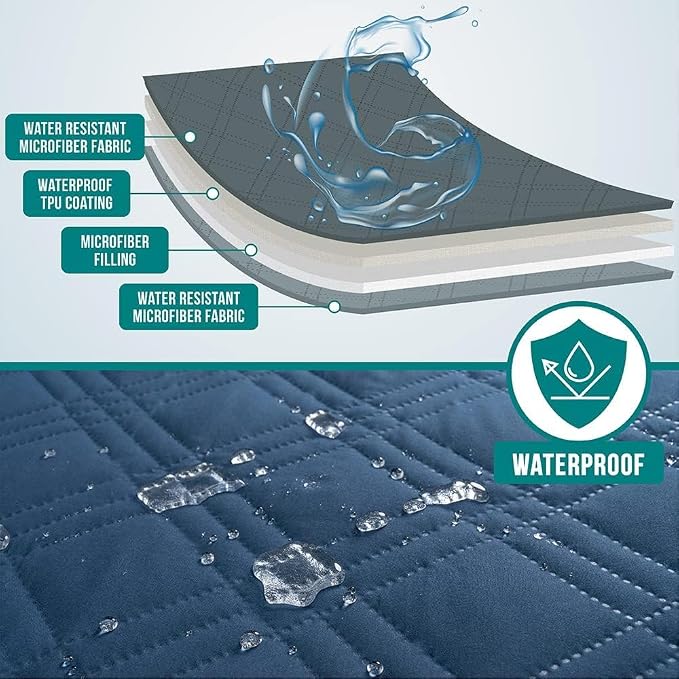 PetAmi Waterproof Couch Cover for Dogs, Waterproof Pet Blanket, Reversible - Image 3