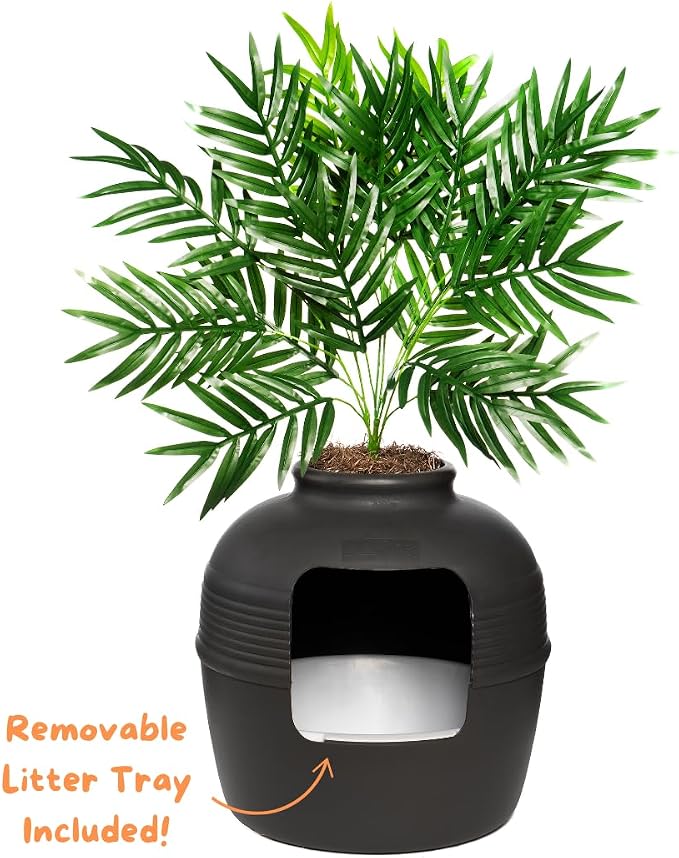Good Pet Stuff Hidden Litter Box Planter, Decorative Cat Litter Enclosure - Image 3