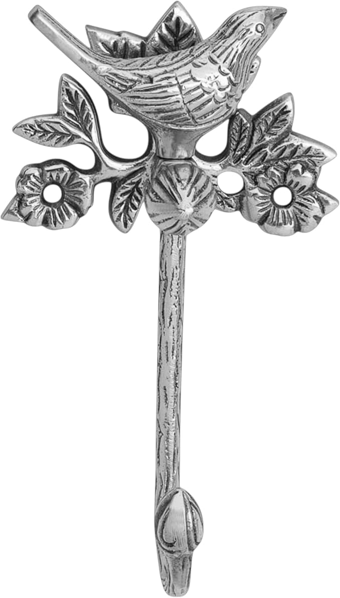 Solid Brass Bird Antique Towel Hook Bathroom Accessories Retro Bathroom by Stylentdecor