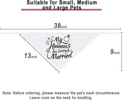 Engagement Gift, My Humans are Getting Married Dog Bandana, Wedding Photo Prop - Image 4