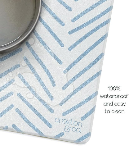 CROXTON & CO. Non-Slip Faux Leather Pet Feeding Mat - Image 4