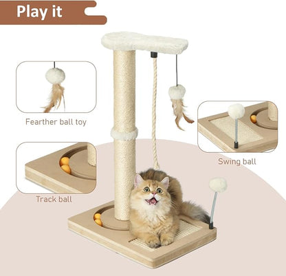 PAWSFANS Cat Scratching Post, Sisal Scratch Posts - Image 3