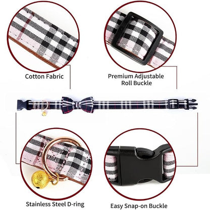 Yizepet Dog Collar with Bow Tie- Adjustable pet Collar - Image 5