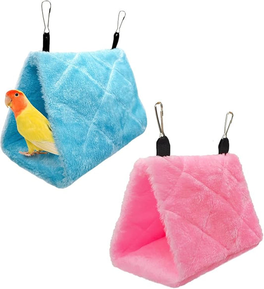 2Pcs Bird Tent Plush Hammock Hanging Warm nest 6.3''X5.1''X4.7'' Cage Parrot by Tfwadmx