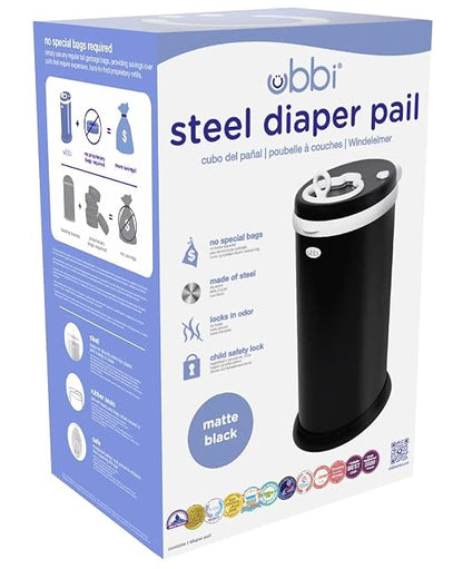 Ubbi Steel Diaper Pail, Odor Locking, No Special Bag Required, Award-Winning - Image 3
