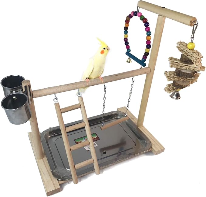 Hamiledyi Parrot Playground Bird Play Stand Play Gym by Hamiledyi