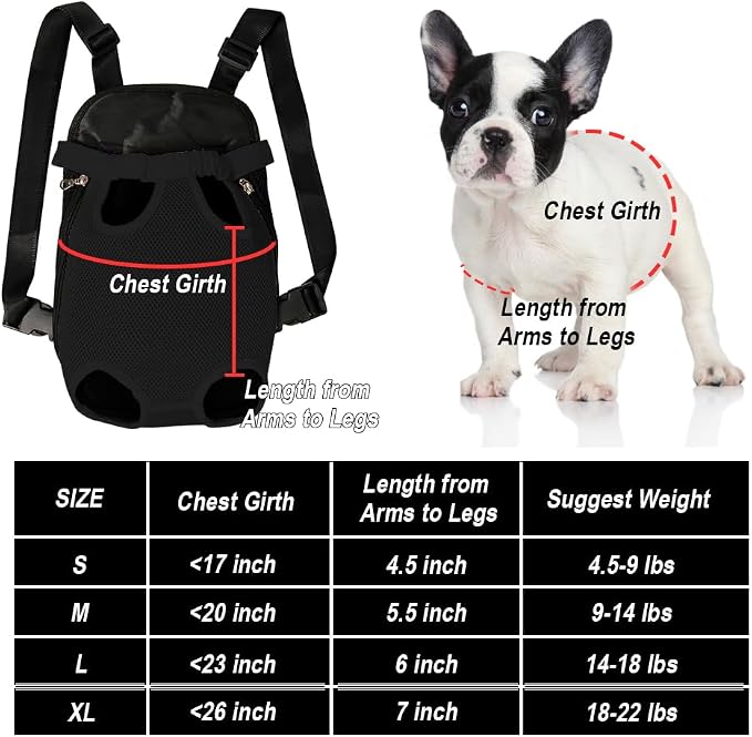FEimaX Dog Carrier Backpack Pet Legs Out Front Cat Travel Bag, Adjustable Puppy - Image 5