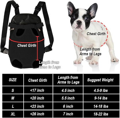 FEimaX Dog Carrier Backpack Pet Legs Out Front Cat Travel Bag, Adjustable Puppy - Image 5