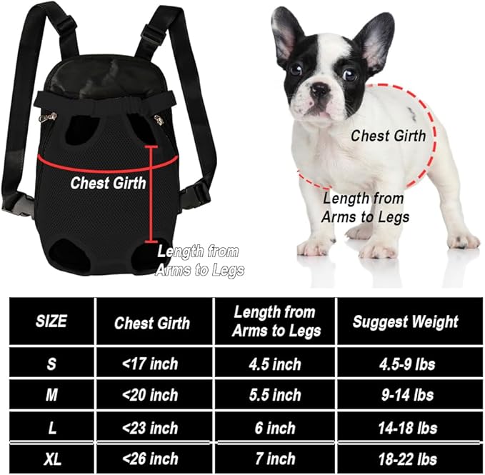 FEimaX Dog Carrier Backpack Pet Legs Out Front Cat Travel Bag, Adjustable Puppy - Image 5