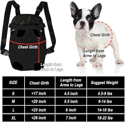 FEimaX Dog Carrier Backpack Pet Legs Out Front Cat Travel Bag, Adjustable Puppy - Image 5