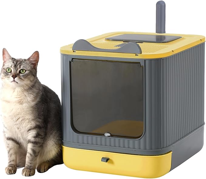 Upgraded Fully Enclosed Cat Litter Box by LCZLBRRD