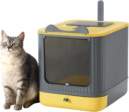 Upgraded Fully Enclosed Cat Litter Box by LCZLBRRD