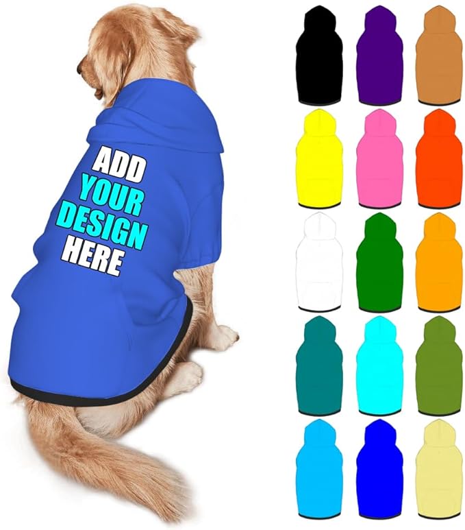 Customized Dog Hoodie with Name Logo Personalized Text Soft & Warm by Mynvzrk