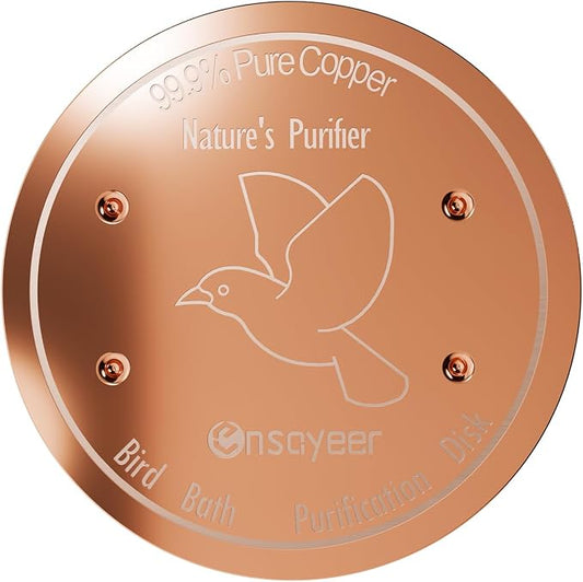 Upgraded Bird Bath Copper Disk, 0.8mm Reinforced 99.99% Pure Copper Cleaning by ENSAYEER
