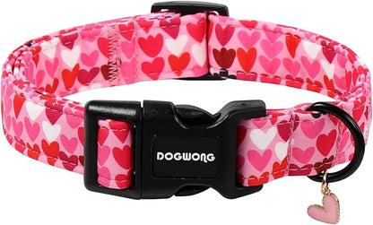 DOGWONG Valentine Dog Collar, Girl Female Dog Collars by DOGWONG