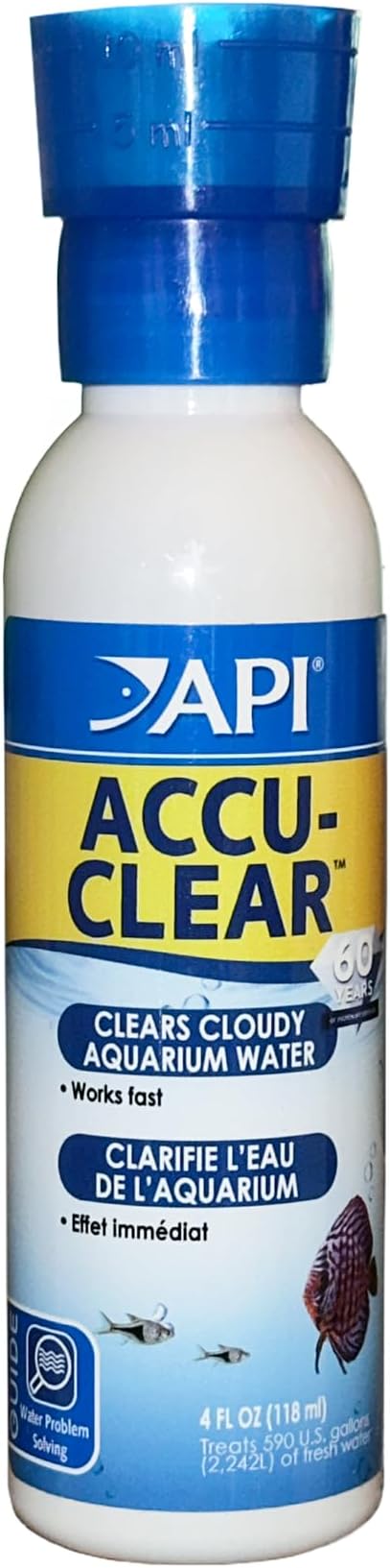 API ACCU-CLEAR Freshwater Aquarium Water Clarifier 4-Ounce Bottle by API