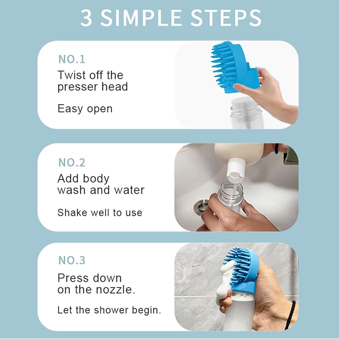 ELEGX Pet Grooming Bath Massage Brush - Image 3