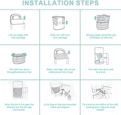 Cat Litter Pail Liner Refills Bags Compatible - Image 7