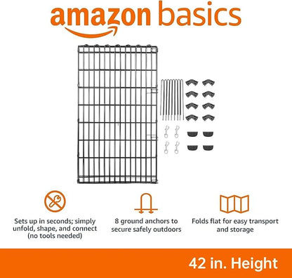 Amazon Basics Foldable Octagonal Metal Exercise Dog Playpen - Image 5