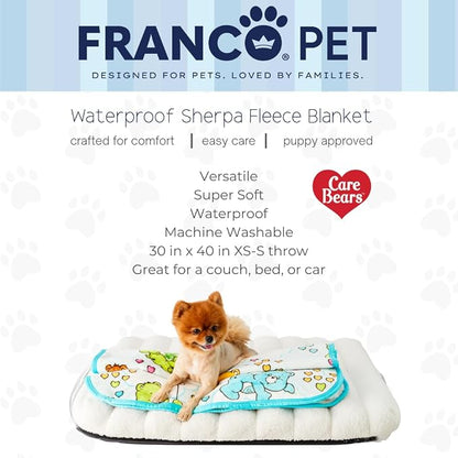 Franco Pet Care Bears Super Soft Cozy Waterproof Sherpa-Backed Blanket Throw - Image 2