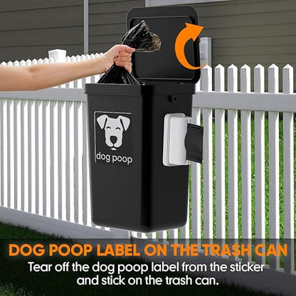 Dog Poop Trash Can Outside, 3.1 Gallon Dog Waste Trash Can - Image 4