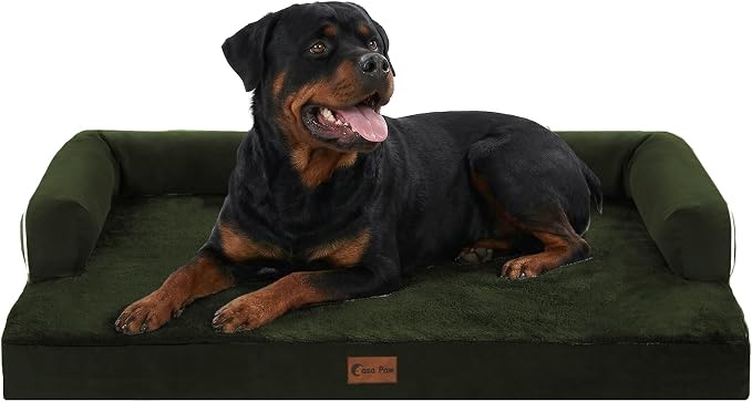 Orthopedic Dog Beds for Extra Large Dogs, Waterproof Egg Crate Foam XL Dog Bed by CasaPaw