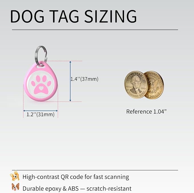 Smart QR Code Pet ID Tag for Dogs & Cats – Anti-Lost Collar Tag - Image 2