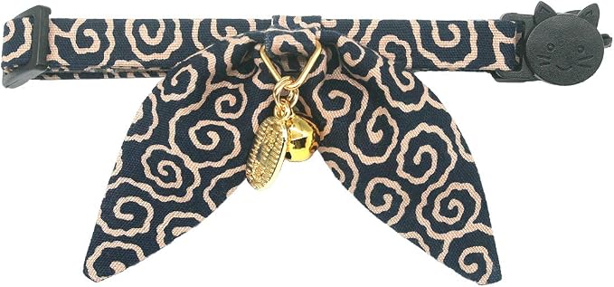 PetSoKoo Bunny Ears Cat Collar, Japan Lucky ‘開三運’ Charm. Safety Breakaway - Image 3