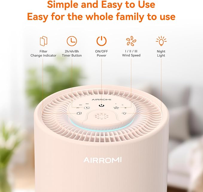 AIRROMI Air Purifier for Bedroom - Image 3