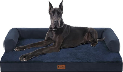 Orthopedic XXL Dog Beds, Waterproof Egg Crate Foam Big Pet Bed by CasaPaw