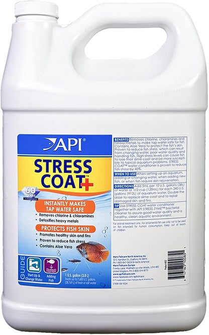 API STRESS COAT Aquarium Water Conditioner 1-Gallon Bottle, Model Number: by API