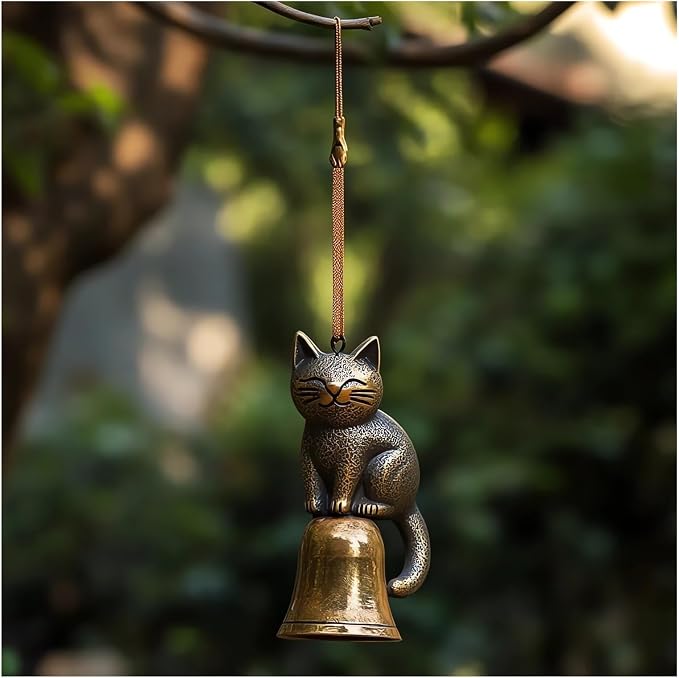 Cat Wind Chime 2025 New Unique Cat Garden Decor Outdoor Cat Statue Themed Gifts - Image 2
