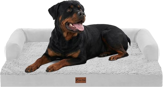 Orthopedic Dog Beds for Extra Large Dogs, Waterproof Egg Crate Foam XL Dog Bed by CasaPaw