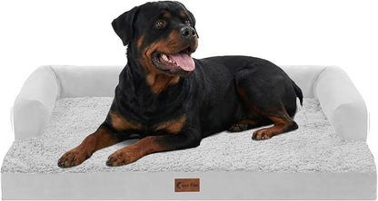 Orthopedic Dog Beds for Extra Large Dogs, Waterproof Egg Crate Foam XL Dog Bed by CasaPaw