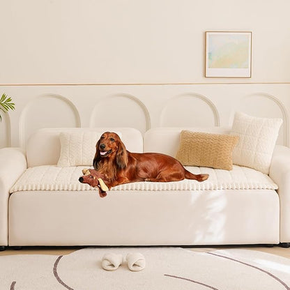 Sofa Cover Fuzzy Couch Cover for Pet, Couch Covers for Dogs Washable Non-Slip by Mitid