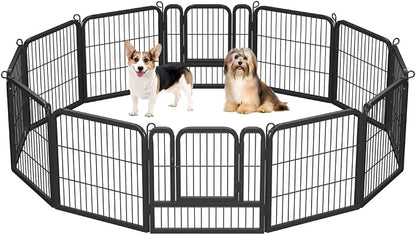 Yaheetech Dog Playpen Outdoor, 24 inch 24 Panels Dog Pen Indoor Heavy Duty by Yaheetech