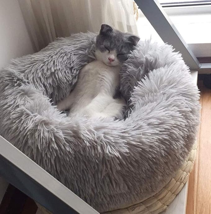 BODISEINT Modern Soft Plush Round Pet Bed - Image 4
