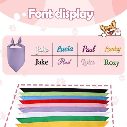 Personalized Dog Bandana, Custom Pet Scarf - Image 4