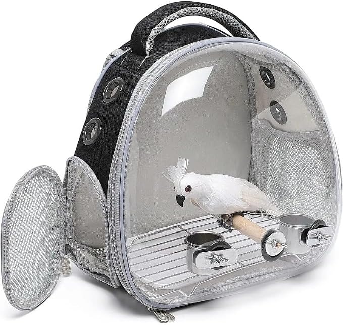 Bird Travel Carrier: Portable Backpack Cage by Unknown