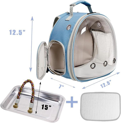 Small Bird Travel Backpack Carrier Cage, Backpack to Transport Backpack Carrier - Image 2