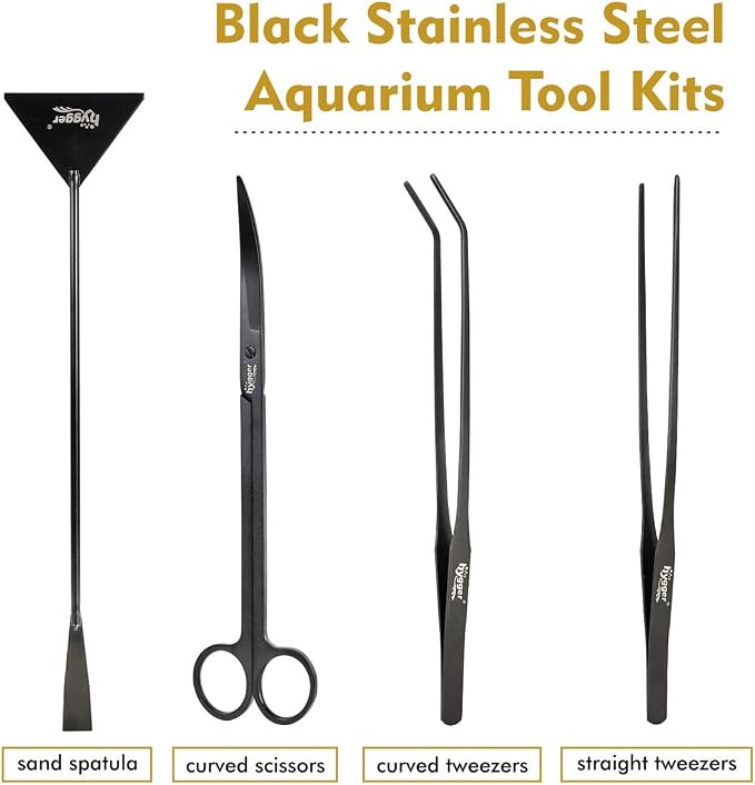 hygger Long Stainless Steel Premium Aquarium Tools, - Image 2