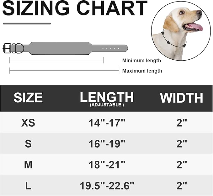 Epesiri Adjustable Wide Spiked Dog Collar, Mushroom Rivet PU Leather Cat Dog - Image 5