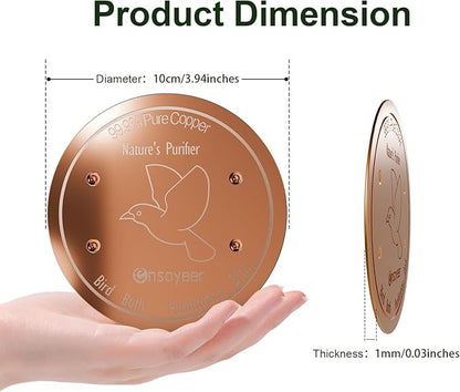 Upgraded Bird Bath Copper Disk, 0.8mm Reinforced 99.99% Pure Copper Cleaning - Image 6