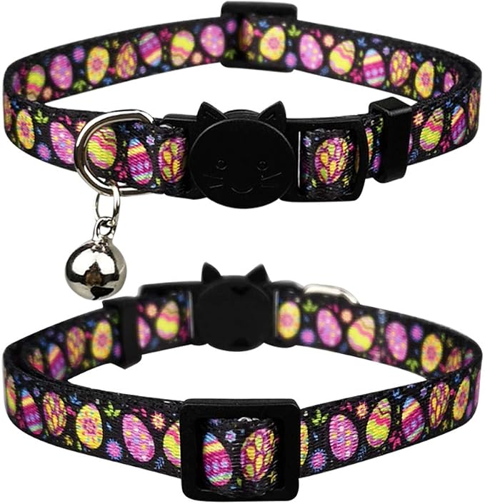 3 Pack Easter Cat Collar with Bell Breakaway Adjustable - Image 6