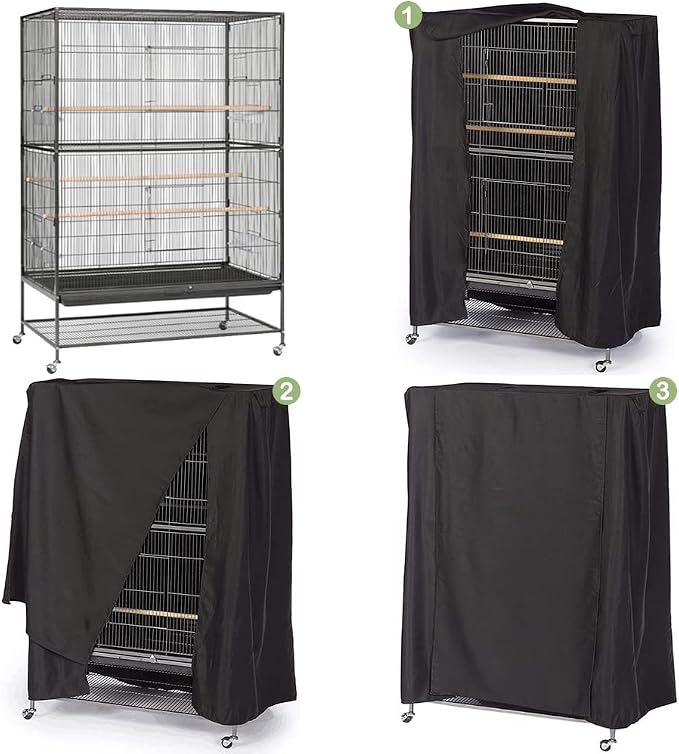 Extra Large Bird Cage Cover Breathable Waterproof Material Universal Black-Out - Image 4