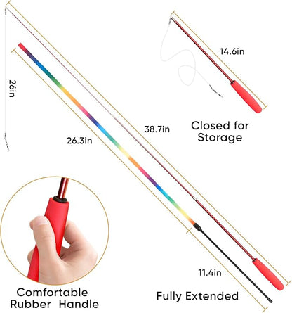 Cat Toys for Indoor Cats, 13 Packs Interactive Cat Wand Toy Set - Image 3